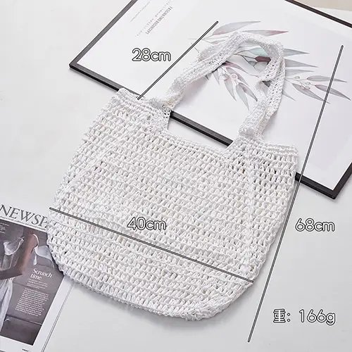 Stylish Woven Fabric Tote Bag for Casual Use